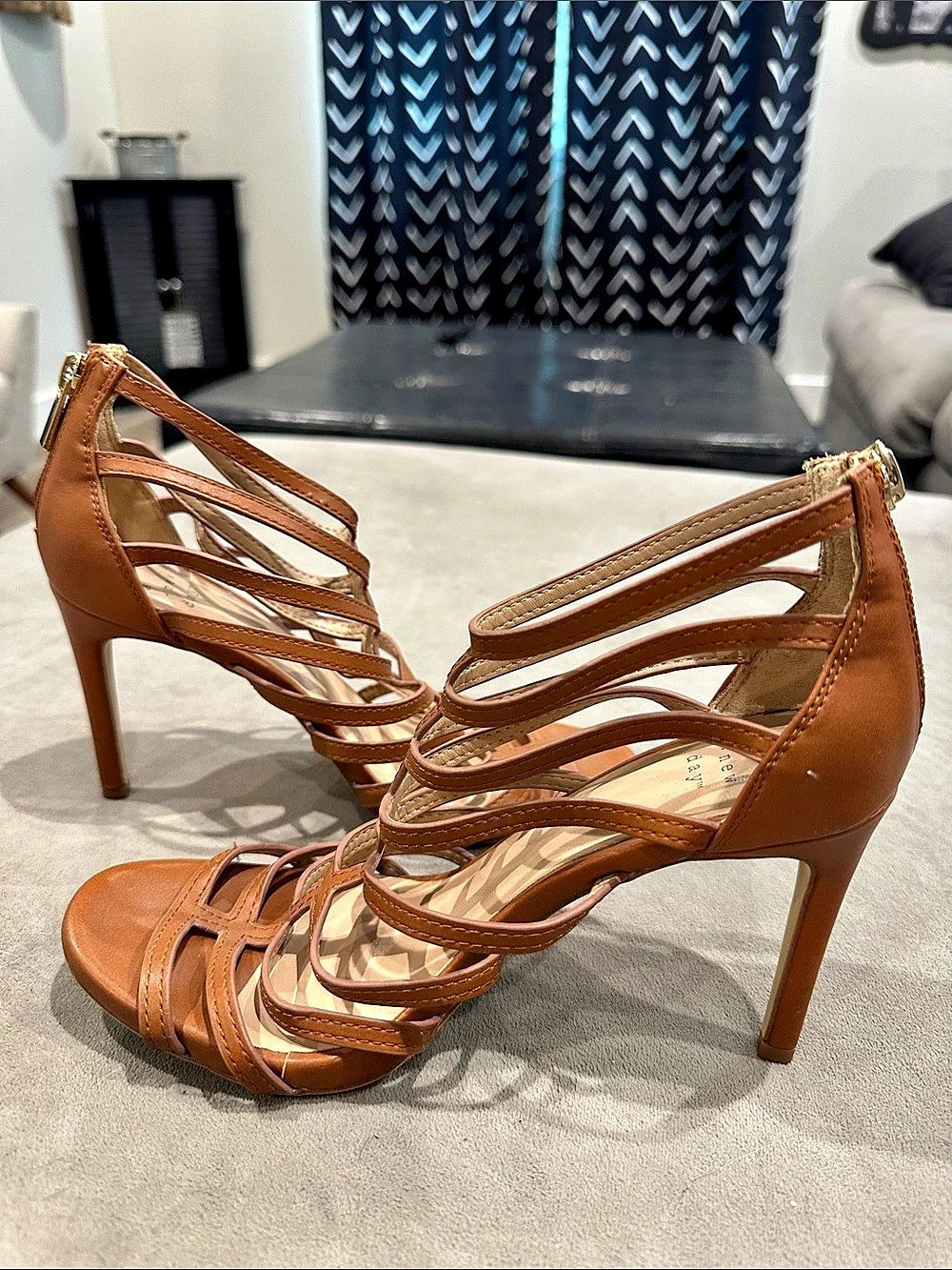 A New Day Tan Strappy Heels